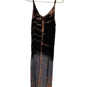 Raviya Black and Brown Tie-Dye Maxi Dress